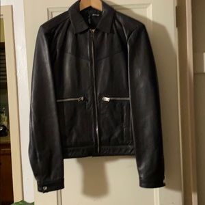 Unisex leather biker jacket brand new